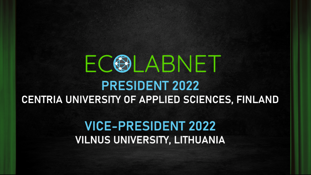 President and vice president of ecolabnet: centria university of applied sciences and vilnus university